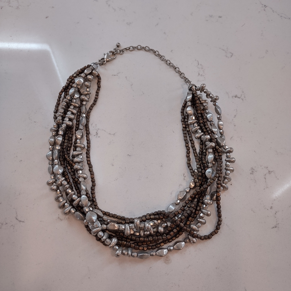 Elegant Multi-Strand Beaded Necklace